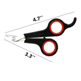 HAICHEN TEC Rabbit Nail Clippers and Trimmers Stainless Steel Pet Claw Grinding Scissors for Small Breeds Cats Guinea Pig Puppy Ferret Hamsters Chinchilla Sugar Glider Grooming Tool Set (Black)