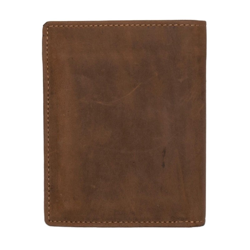 Greenburry Vintage 1701-STAG Leather Wallet Portrait Format Deer Embossed Brown,