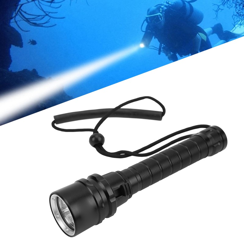 QS‑42 Diving Flashlight Underwater Diving Light 100m Depth Waterproof Torch