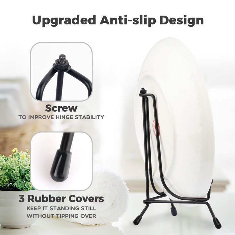 Mocoosy 4 Pack Improved Anti-Slip Plate Stands for Display, 6
