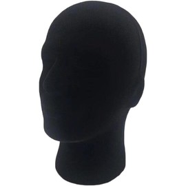 Modelo de Maniquí Soporte de Exhibición de Pelucas Expositor Exhibidor para Joyas Sombreros Gafas , Negro, 03