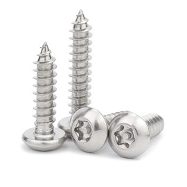 ANSIEDIO Self Tapping Screws Torx Round Head Wood Screws Stainless Steel Security Screw, M4.8×16mm,20 pcs