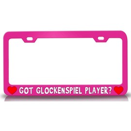 Custom Brother - GOT Glockenspiel Player w/Heart Music Musician Metal Car SUV Truck License Plate Frame Pn o59