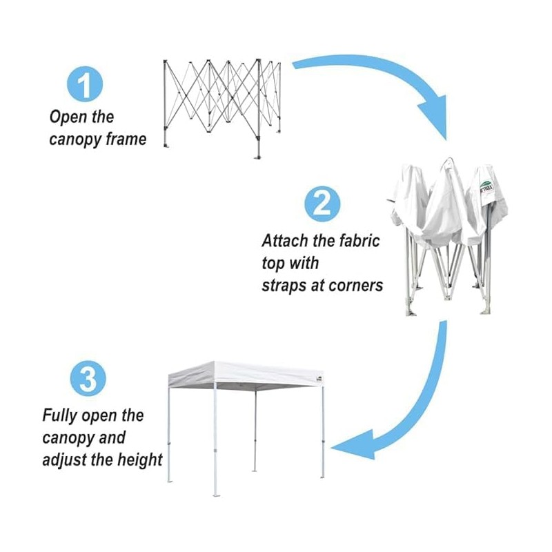 Eurmax USA Printed 8x8 Photo Booth Flat Replacement Canopy Top