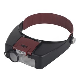 Magnifying Glass Helmet Type Head Mounted Magnifying Glass with LED Light Lighting Maintenance Reading Magnifying Mirror