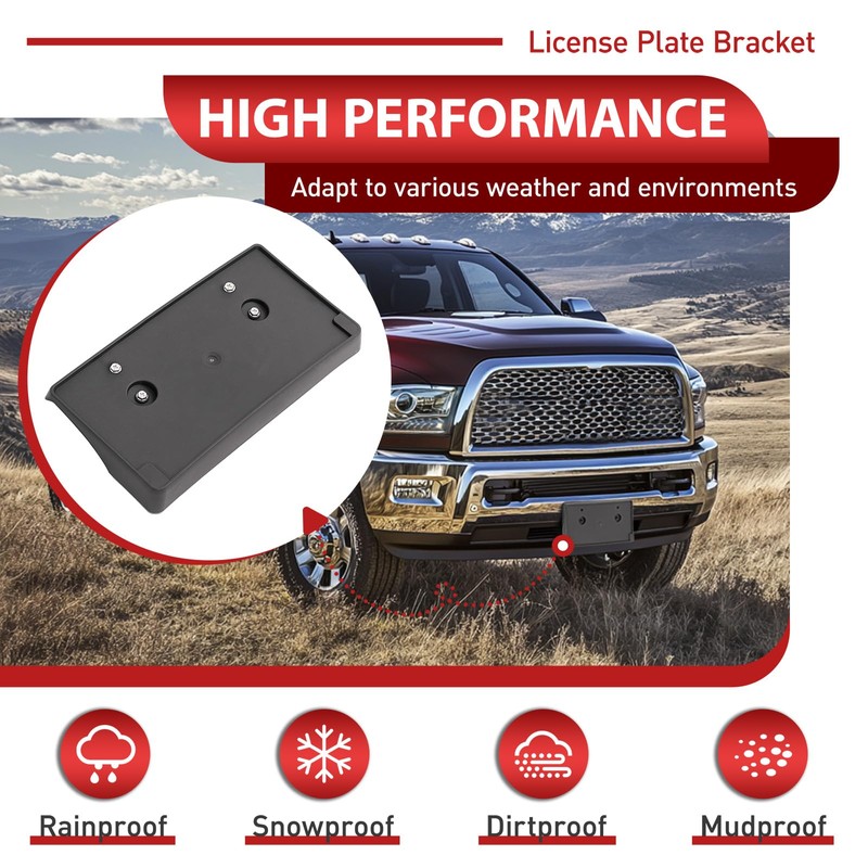 JMTAAT Front License Plate Holder Bracket Compatible with 2018 Dodge