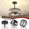 3-Light Crystal Ceiling Light, Black Semi Flush Mount Ceiling Lighting
