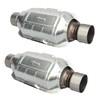 MAYASAF【2 pack】2.5" Inlet/Outlet Universal Catalytic Converter, 15" Overall Length w/o