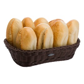 Saleen Multi-Purpose Basket, Suitable for Gastronomy, Rectangular, Plastic Fibre, Dark Brown