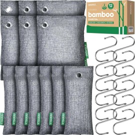 Innmily Activated Charcoal Odor Absorber, Eliminator for Strong 12 Packs