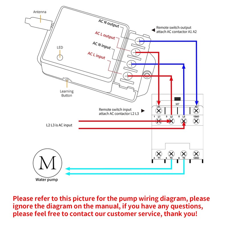 RODOT 433M Wireless Remote Switch, 110V 120V 240V 30A Relay