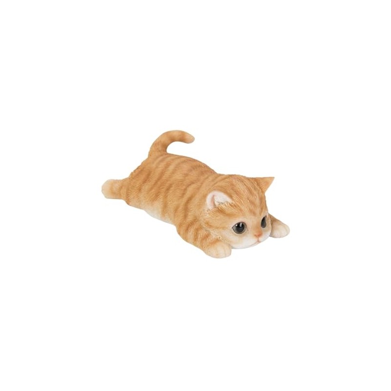 ウービア うつぶせ茶トラ猫 マグネット 11.4×6.4×4.2㎝ 人形 フィギュア 置き物 アニマル 動物 ガーデン