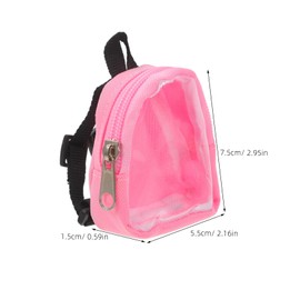 KICHOUSE Mini Backpack Schoolbag Backpack Cartoon Backpack Backpack Backpack Backpack Girl Backpack Plush Backpack Clothes Hangers Backpack for Doll Plastic Pink