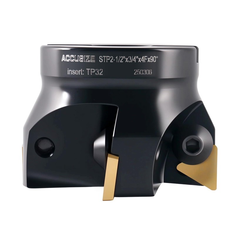 Accusize Industrial Tools 2-1/2 inch Indexable Face Milling Cutter 90