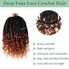 CUUKEA Deep Faux Locs Crochet Hair 10 Inch 8 Packs