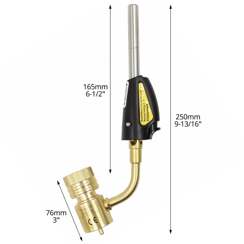 QWORK Torch Tips, Swirl, Compatible with MAP-Pro/LP Gas, Self Lighting,