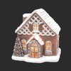 Roman Gingerbread House with Tree Latice Design, 6.2-inch Height, Resin,