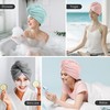 TENSTARS 5 Pack Thicken Microfiber Hair Towel Wrap for Women
