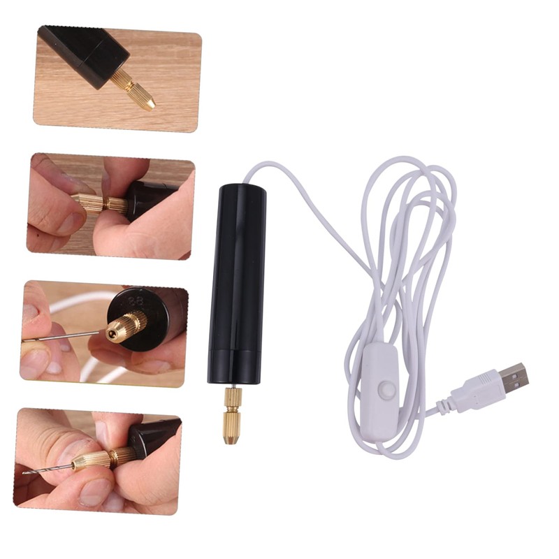 Tofficu 115 Pcs Mini Electric Drill Wireless USB Charging Rotary