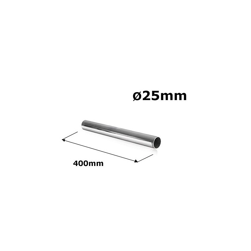 Wardrobe Rail Round Chrome Hanging Rail 400MM Free END Supports