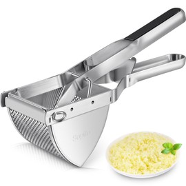 Potato Ricer, Sopito Stainless Steel Potato Masher for Commercial and Home Use, Black