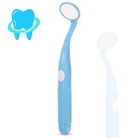 Multi-Color Dental Mirror with Light Teeth Inspection LED Mirror Anti-Fog Mouth Mirror MM380 Dentist Oral Care Tool (sky blue)