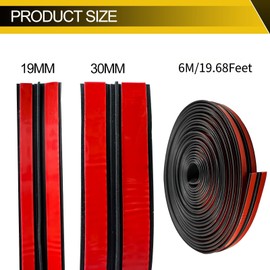 19.68 Windshield Rubber Seal Car Weather Stripping Trim T Shape Sealing Strip for Car Front Rear Windshield, Molding，Tailgate Adhesive Rubber Seal Strip(19mm)