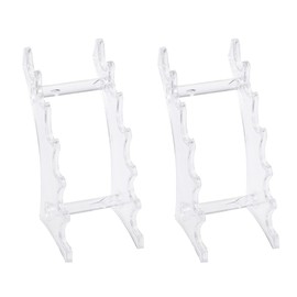 Cabilock 2pcs Acrylic Pen Holder Removable Pencil Marker Display Stand Clear Desk Makeup Brush Pen Rack Organizer for Make Up Brush Hair Brush School Office Home Store