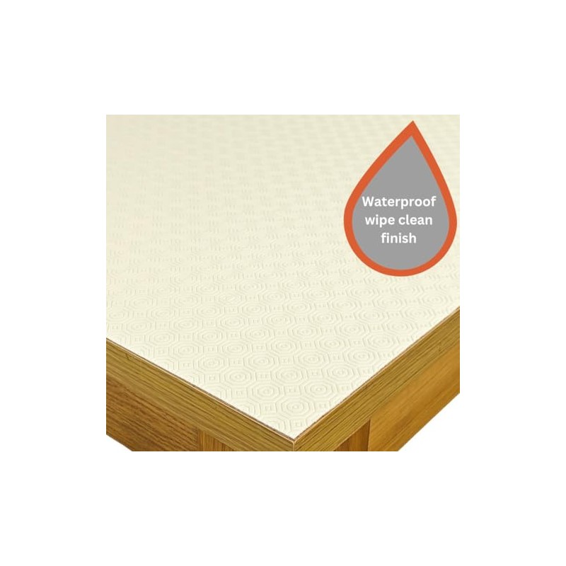 Karina Home 140cm x 100cm Heat Resistant Cream Table Protector