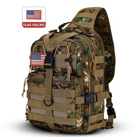 Jumahe Multi-functional Tactical Bag,Father Gift,Molle System,Outdoor Camouflage Large Breast Bag magic pack backpack ,Travel,Hiking,Weekend forest bags forest  bags fall freshness Crossbody Sling Travel Backpack - color: JungleGreen