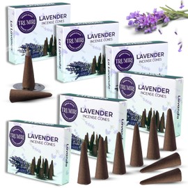 Lavender Incense Cones - Total 60 Cone Incense - Six Packs of 10 Insence Cones - Incense Cones Scented - Cone Incense Scents - Insense Cones - Inscent Cones