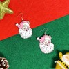 Cute Christmas Earring Pink Christmas Earrings for Women Pink Santa