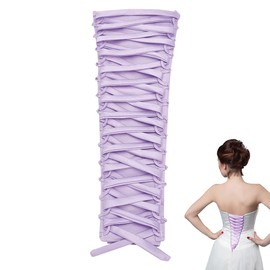 NBEADS Corset Dress Zipper Replacement, Adjustable Fit Satin Corset Back Kit for Formal Prom Dress Gown, Lilac