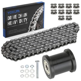 YOXUFA #35 Roller Chain 140 Links +Mini Bike Chain Tensioner for Coleman CT100U CC100X Baja Doodle Bug DB30 Predator 212cc 79cc 100cc Motovox MBX10 MBX11 Mega Moto MM-B80 105cc Mini Bike Go Kart Parts