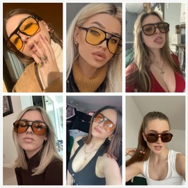 LASPOR Vintage Retro Sunglasses for Women and Men Large Frame Classic 70s Glasses Squared Aviator Shades UV400 Protection (Matte Black)