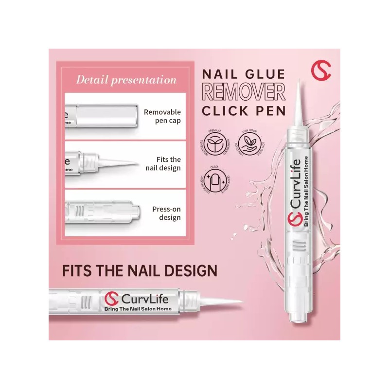 Curve Life 커브라이프 2pcs 3 in 1 네일 리무버 펜