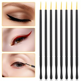 Rotekt 100 unids Desechable Eyeliner Brush Hard Head Eyeliner Liquid Brush Pincel de sombra de ojos Herramienta de maquillaje