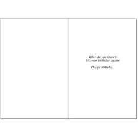 NobleWorks 4905 Senility Naughty Humor Birthday Greeting Card with Envelope