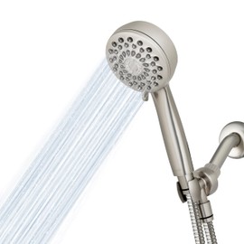 Waterpik High Pressure Hand Held Shower Head With Hose, PowerPulse Massage 7-Mode, Brushed Nickel XPB-769ME