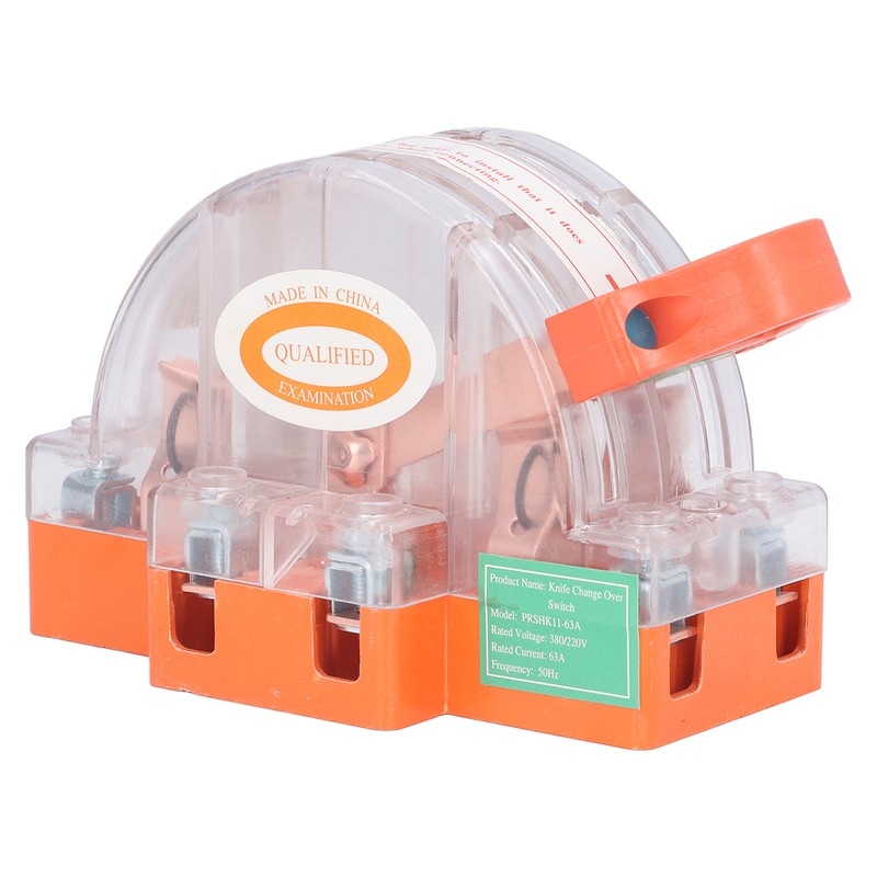 Knife Switch 2P 63A Pure Copper LED Bidirectional Dual Throw