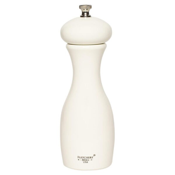 Fletchers' Mill Marsala Collection Pepper Mill, White - 7 Inch,
