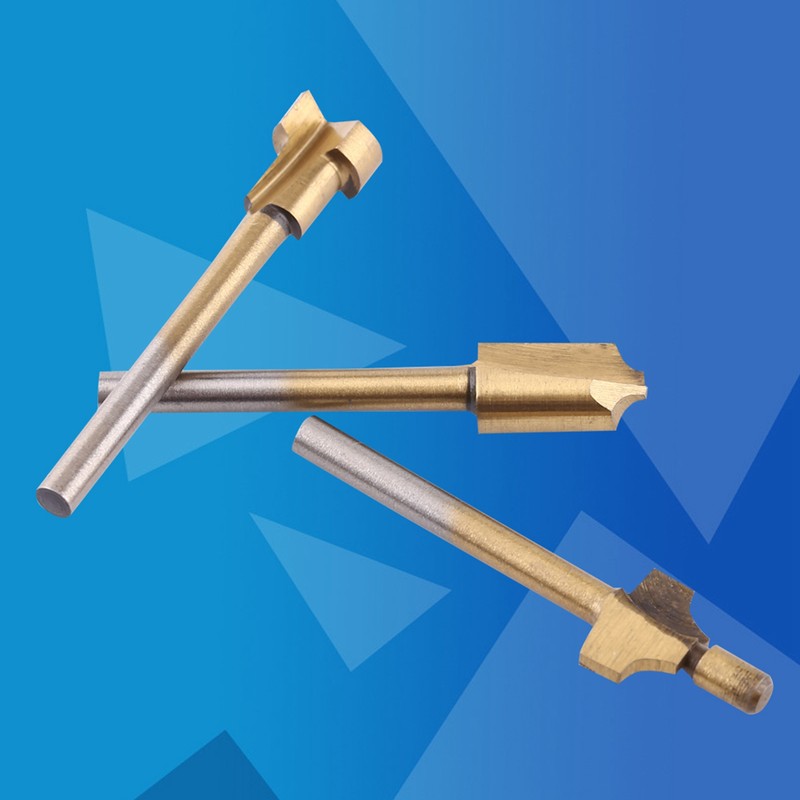 10pcs HSS Titanium Coated Woodworking Edge Cutters Trimmer Router Machine