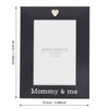 MIMOSA MOMENTS Silver Heart Black Picture Frame for 4x6 photo