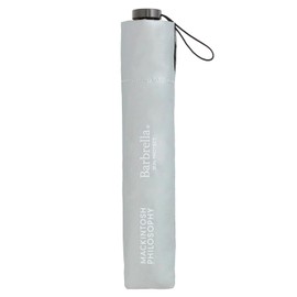 MACKINTOSH PHILOSOPHY 11055 11059 Barbella Sun Protection Folding Umbrella, Ultra Lightweight, Light Blocking, Heat Blocking, UV 21.7 inches (55 cm), Plain, white silver