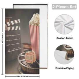 Blueangle 2 toallas de mano de palomitas de maíz para baño, hotel, gimnasio, spa, cocina, multiusos, decoración del hogar, toallas y paños de cara de 28.3 x 14.4 pulgadas