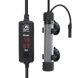 Small Aquarium Heater 100W Submersible Fish Tank Heater for 10-25 Gallons, Dual LED Display Temperature Controller, Suitable for Saltwater and Freshwater, Mini Water Heater for Betta/Turtle Tank