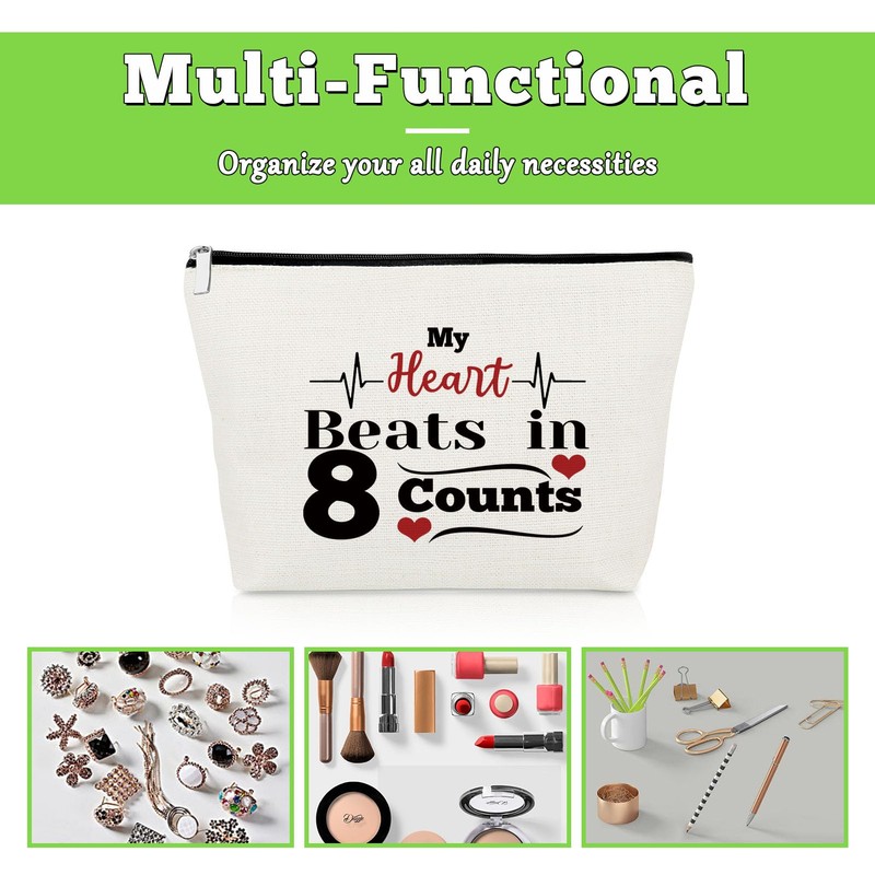 Gevody Cheerleader Gifts Cheer Mom Gifts Makeup Bag Cheerleading Gifts