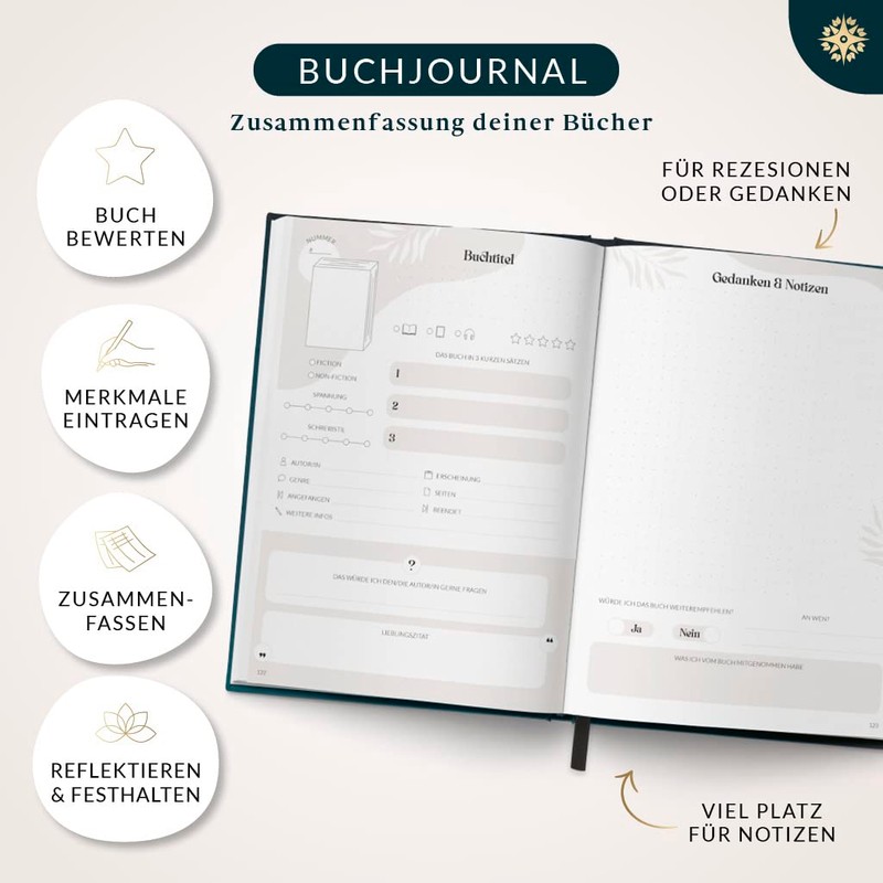 LEBENSKOMPASS Book Club - The Reading Diary & Book Journal