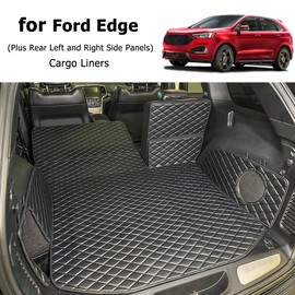 7DEEKEI Cargo Mat for 2015-2024 Ford Edge Trunk Mat (and Rear Left and Right Side Panels) Cargo Liners All Weather Anti-Slip