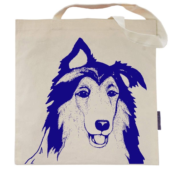 Pet Studio Art Dog Tote Bag, Collie, casual
